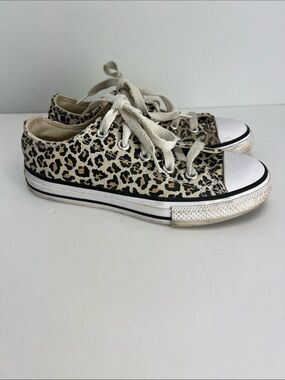 Converse Leopard Print All Star Sneakers Girls Size 13 Back To School